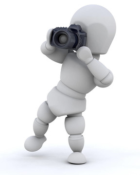 3D男子拍照
