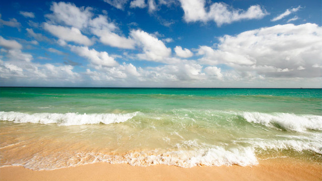 美麗的海灘和大海