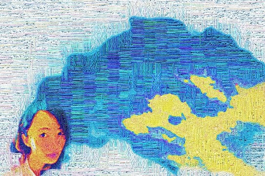 抽象人物油畫