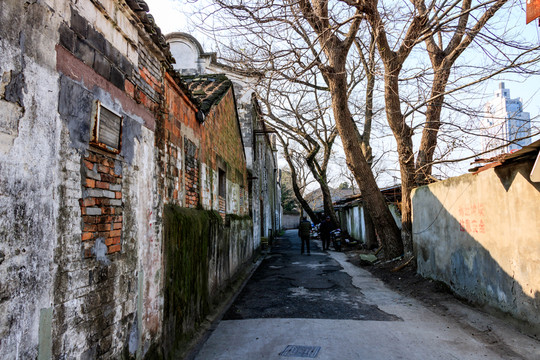 寧波舊城遺跡 民居 破敗街道