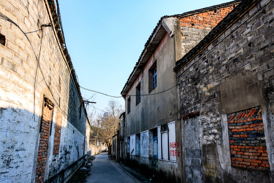 寧波舊城遺跡 民居 破敗街道