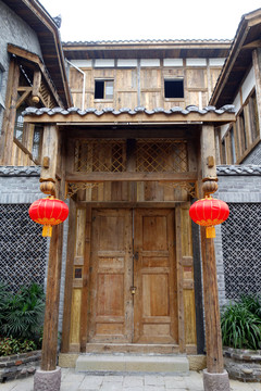 宅院門 木門 院門 木樓