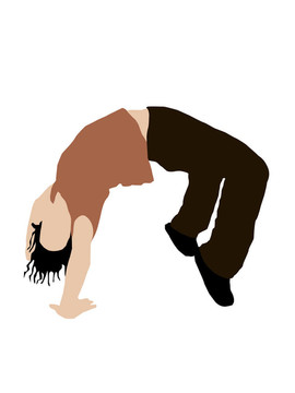 年輕人做橋運(yùn)動(dòng)