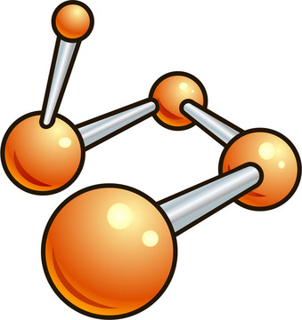 閃亮的分子插圖圖標