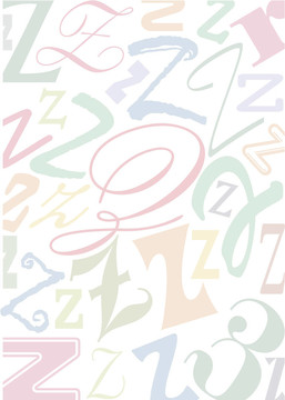 糊狀的彩色字母Z