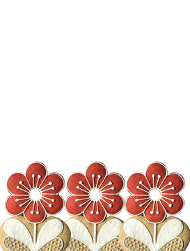 紅色的花框