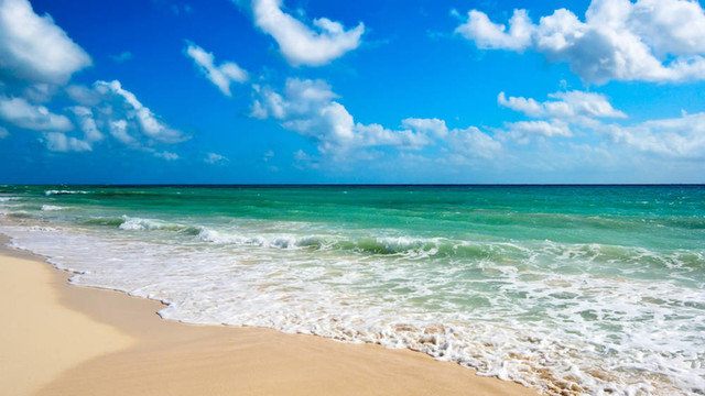 美麗的海灘和大海