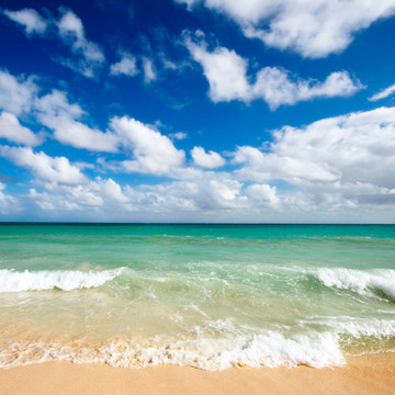 美麗的海灘和大海