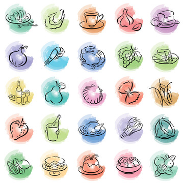 食物的符號斑點