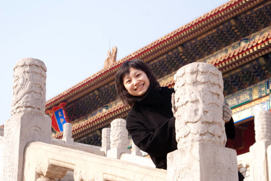 中國女孩在紫禁城