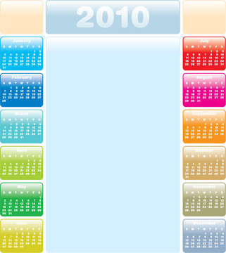七彩日歷為2010