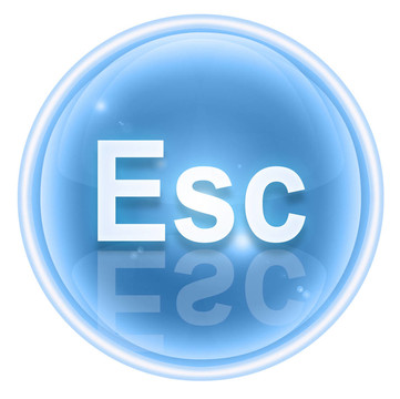 ESC圖標(biāo)冰；孤立在白色背景