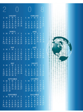 一個2009的全球日歷