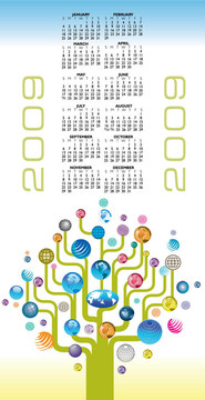 一個2009的全球日歷