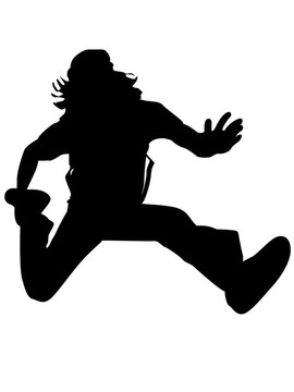 不經(jīng)意的男人在空中跳躍