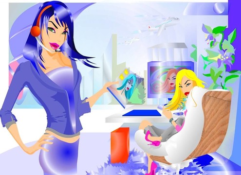 未來的業(yè)務(wù)：在辦公室的娃娃