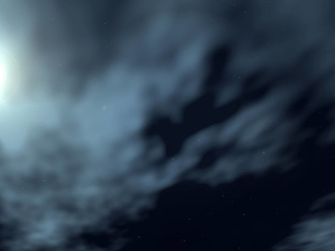夜間天空和云