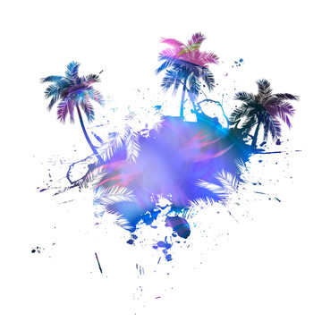 棕櫚樹的垃圾