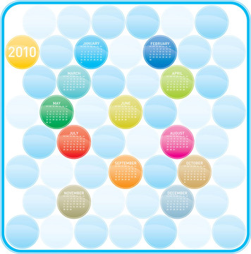 七彩日歷為2010。