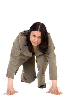 商業(yè)女人準(zhǔn)備比賽