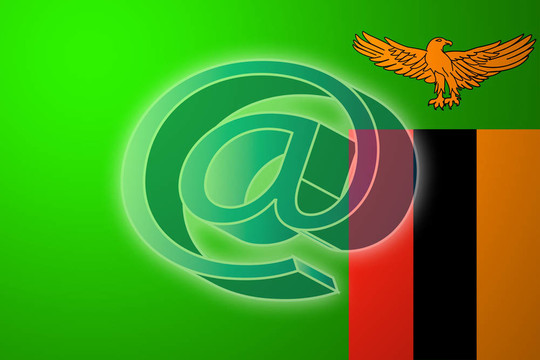 贊比亞互聯(lián)網(wǎng)插圖旗