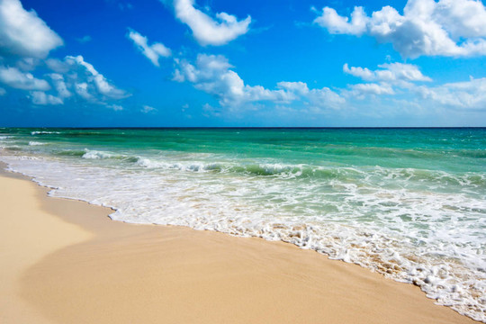 美麗的海灘和大海