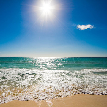 美麗的海灘和大海
