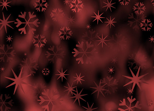 雪花背景紅色