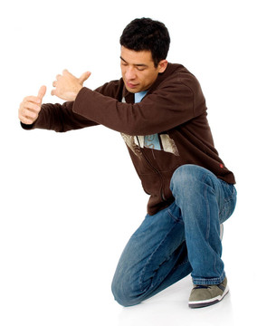 隨便的人拿著什么東西