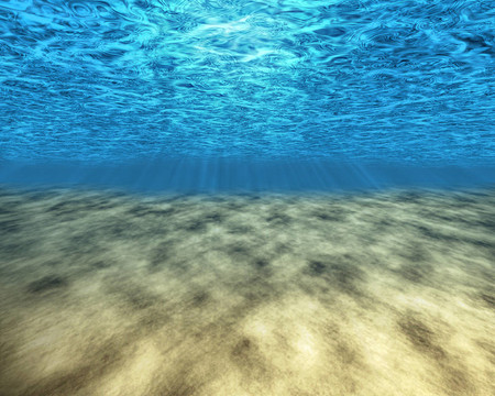 海底。