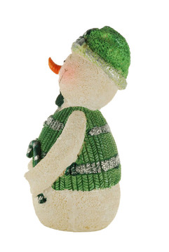 綠色衣服上的雪人
