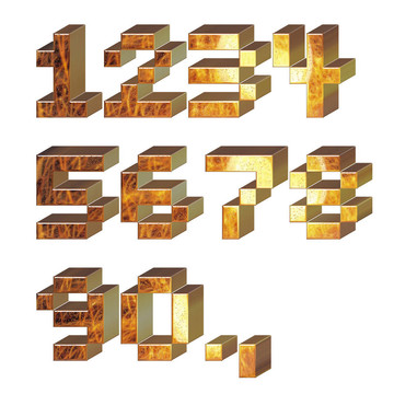 三維金屬數(shù)字集