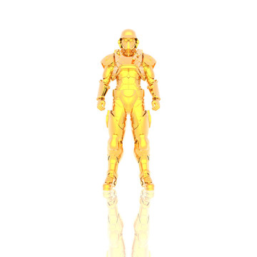3D士兵在白色的防毒面具上孤立
