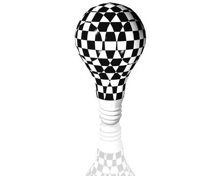 白色背景上分離的3D燈