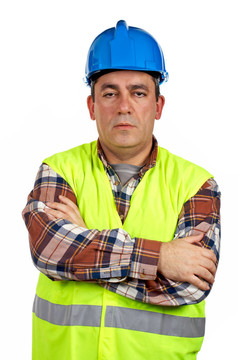 嚴重的建筑工人