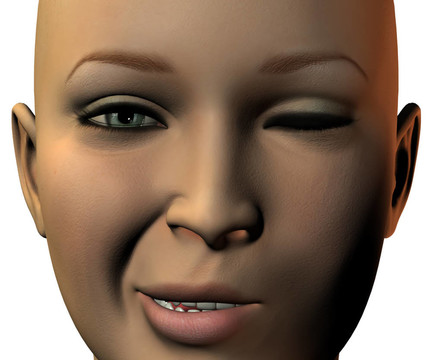 女孩臉上的3D與情感