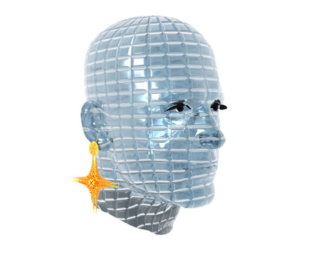 3d男人質(zhì)感與金耳環(huán)頭