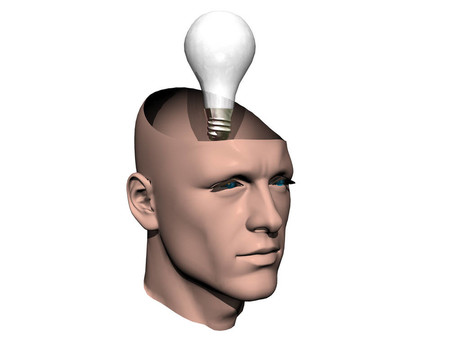 3D男子破解頭與燈