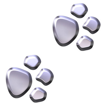 3D銀動(dòng)物腳印