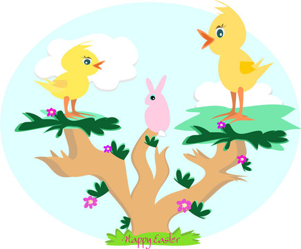 復(fù)活節(jié)小雞和Rabbit Tree