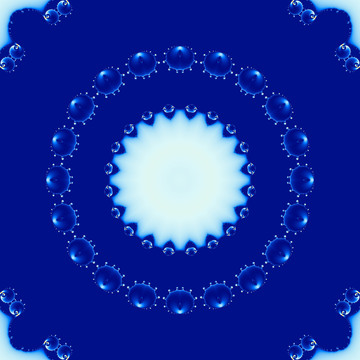藍(lán)色夢(mèng)幻拼花花型圖案