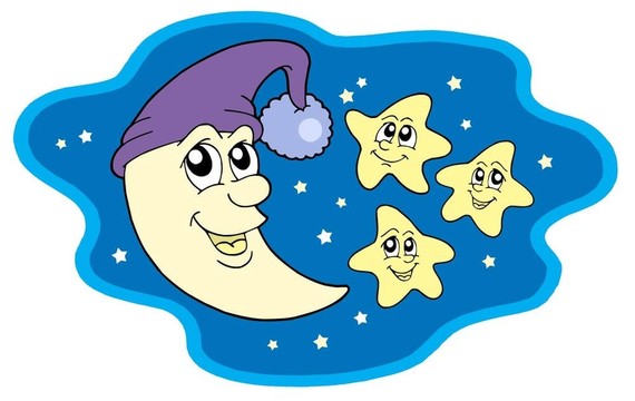 Moon在帽子和星星