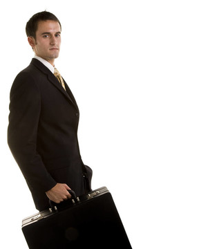 西裝公文包里的男人