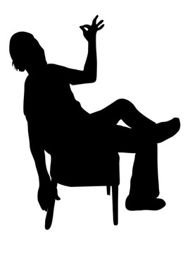 帶有手勢的男人