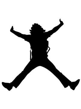 年輕人跳得很高