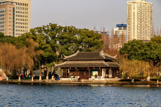 冬季公園景觀 背景 季節(jié)風景