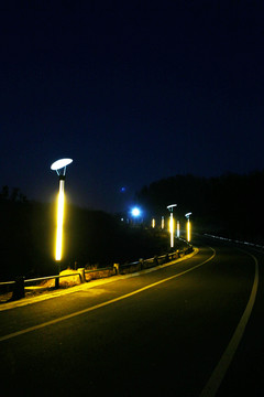 夜晚的城市綠道