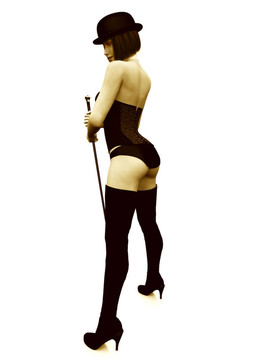 歌舞表演的女孩