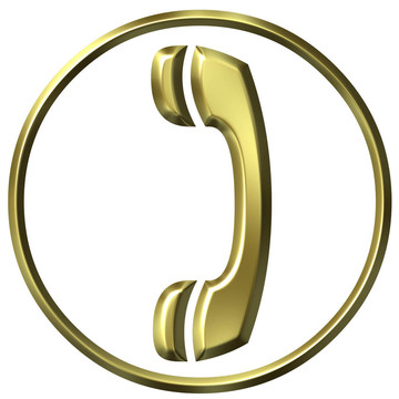 三維黃金電話標(biāo)志