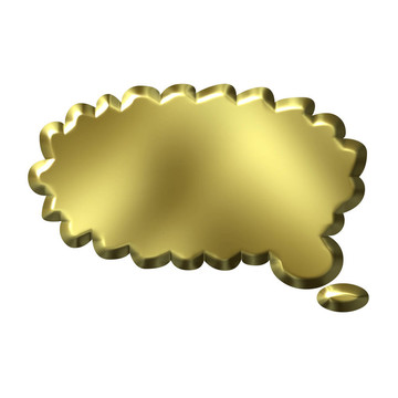 3D黃金思想泡沫